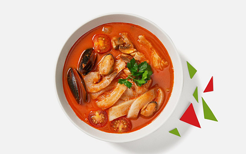 Суп Том Ям с морепродуктами, 370 г