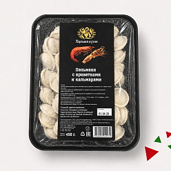 Пельмени с креветкой и кальмаром 450 г