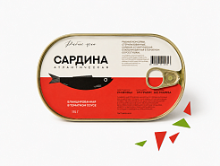 Сардина атл бланш в том соусе (тушки) ТМ Рыбное меню 175 г